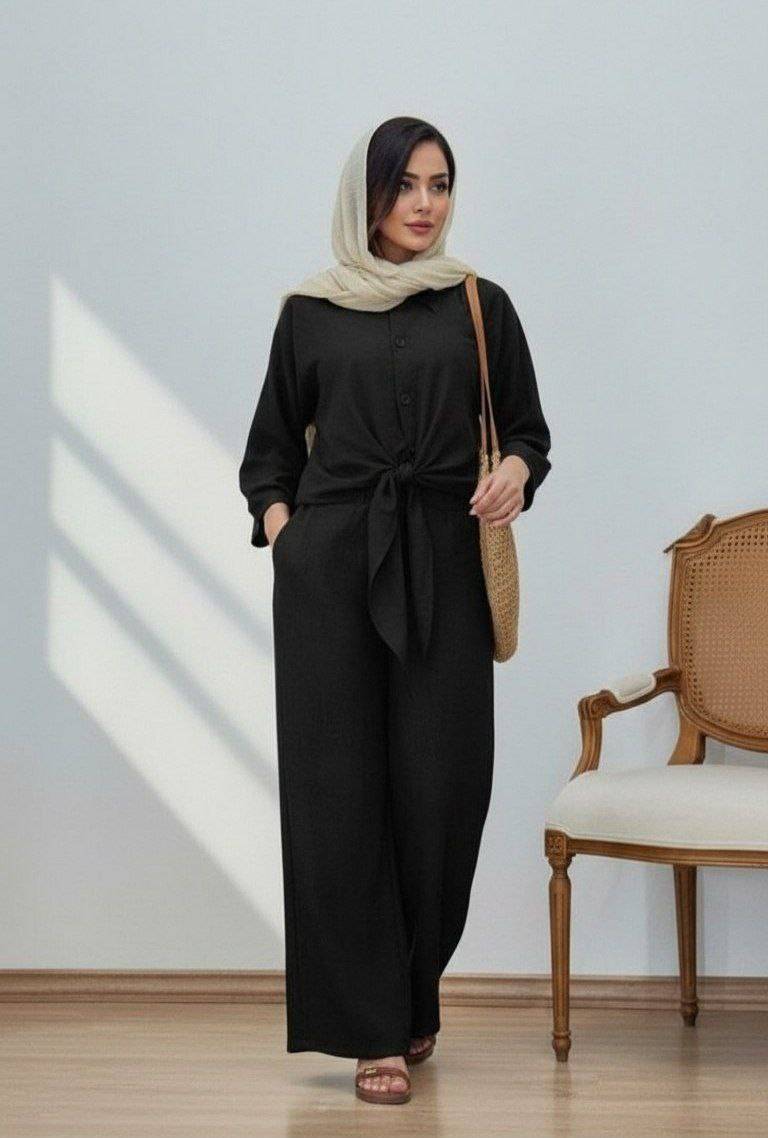 ست مانتو و شلوار تابستانه زنانه مدل ستاره(nil)