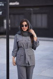 ست کاربردی مانتو شلوار زنانه اسپرت مدل سامیه (e)