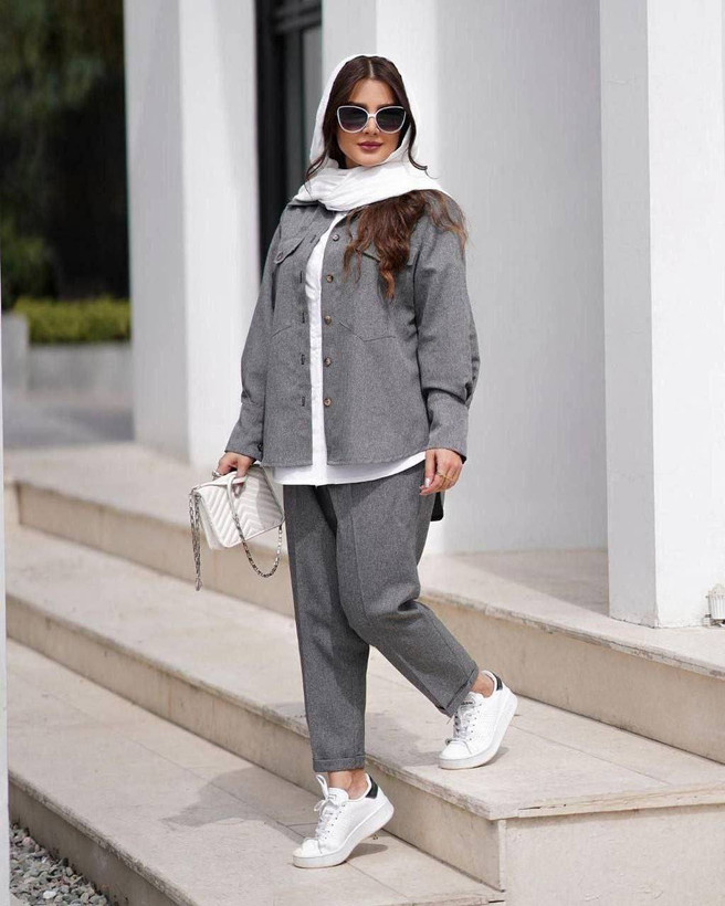 ست مانتو وشلوار اسپرت زنانه مدل یاسمین(e)