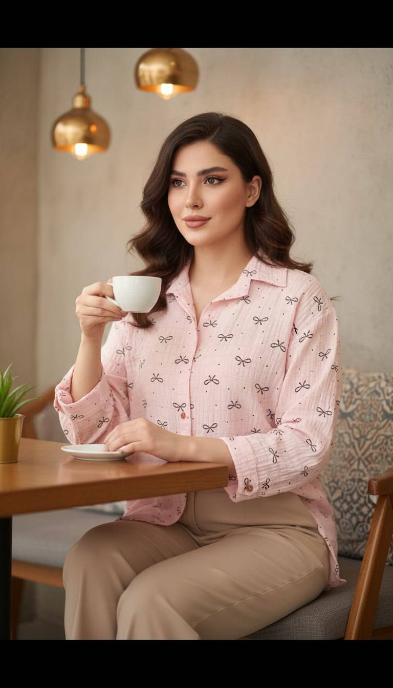 شومیز زنانه مدل پاپیون li