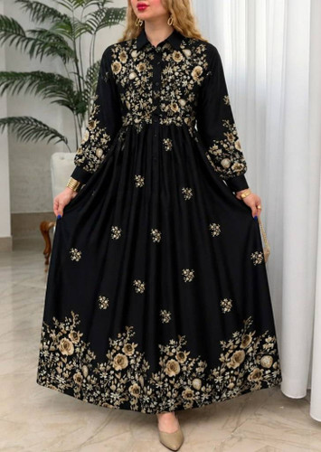 پیراهن بلند زنانه مدل زنبق L
