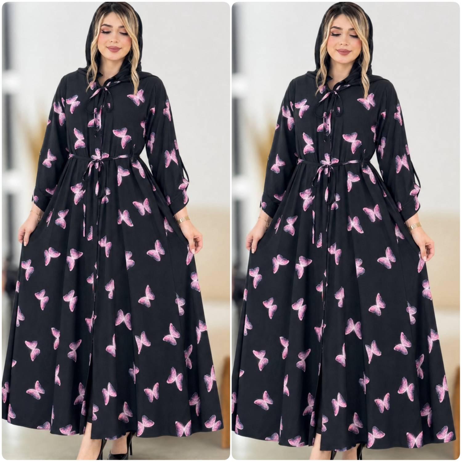 پیراهن ساحلی بلند زنانه مدل پروانه l