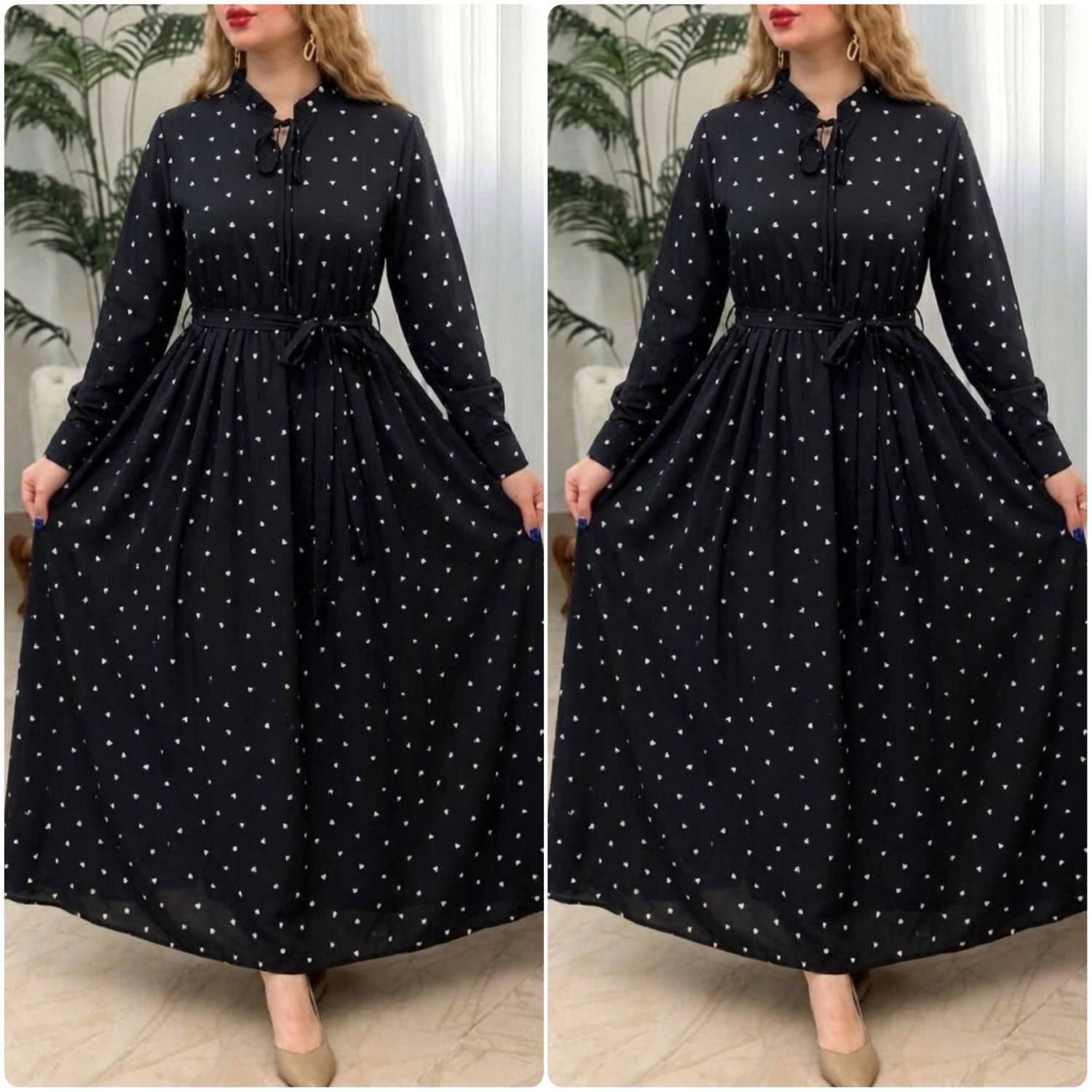 پیراهن بلند زنانه مدل قلبی l