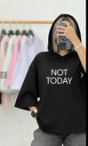 تیشرت لانگ کلاهدار مدل not