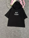 تیشرت لانگ کلاهدار مدل not