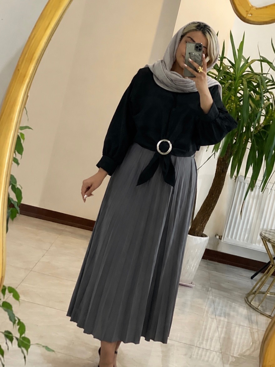 شومیز مشکی زنانه مدل گره ای