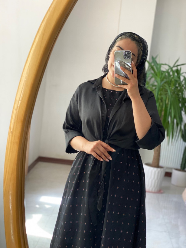 ست دوتیکه سارافون و شومیز گره ای زنانه