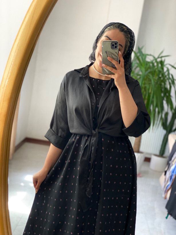 ست دوتیکه سارافون و شومیز گره ای زنانه