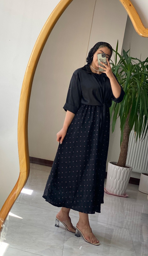 ست دوتیکه سارافون و شومیز گره ای زنانه