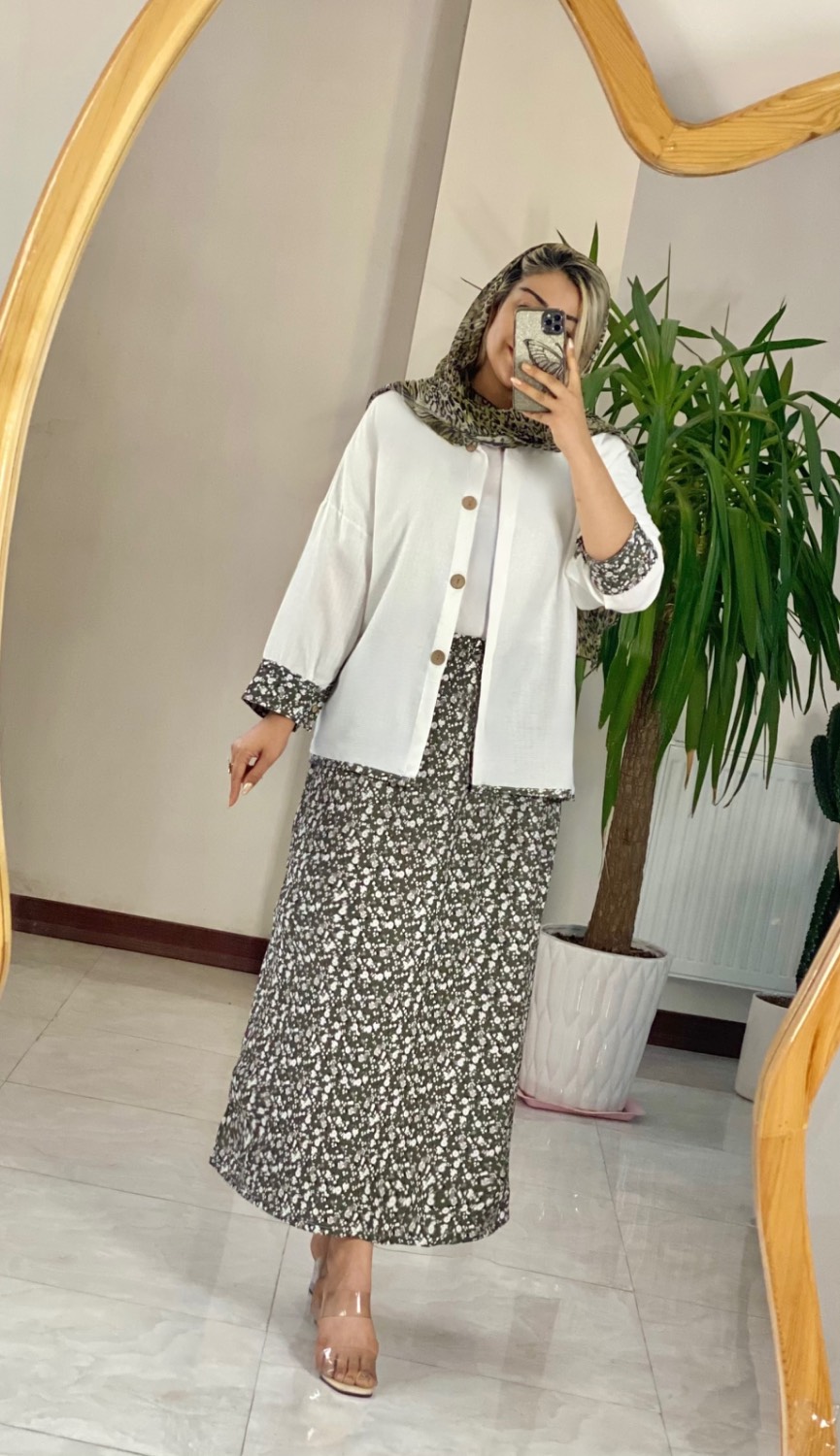 ست شومیز و دامن تابستانه زنانه