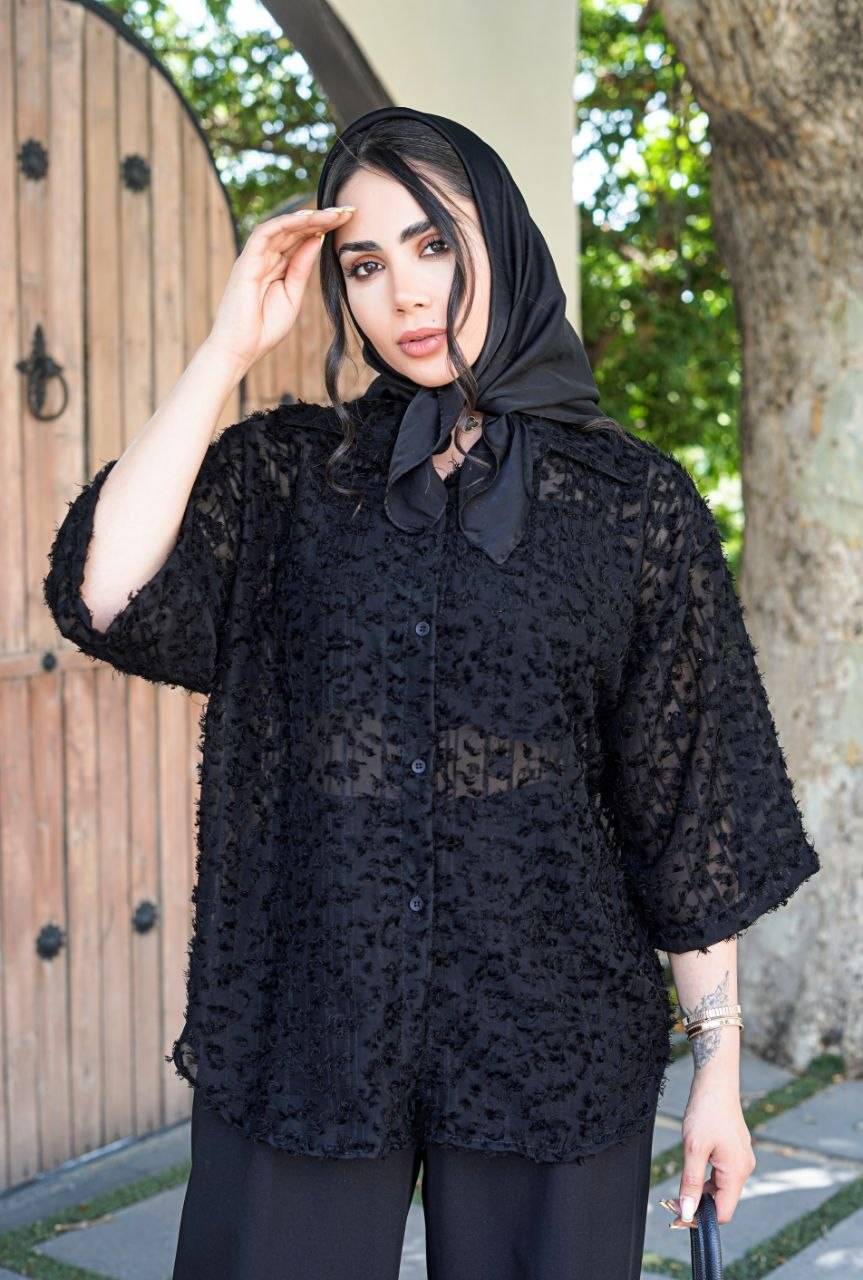 شومیز مانتویی حریرزنانه مدل روژا