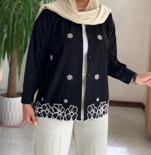 مانتو گلدوزی زنانه مدل غزل