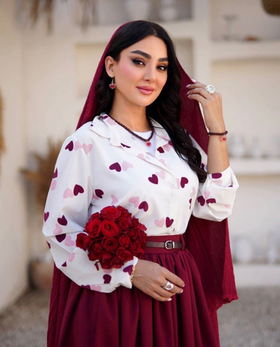 ست سه تیکه تابستانه زنانه(شومیز+دامن+کمربند)r