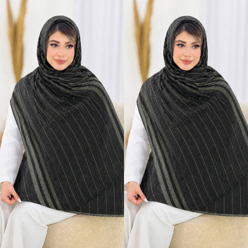 شال زنانه مدل لمه طلایی مشکی