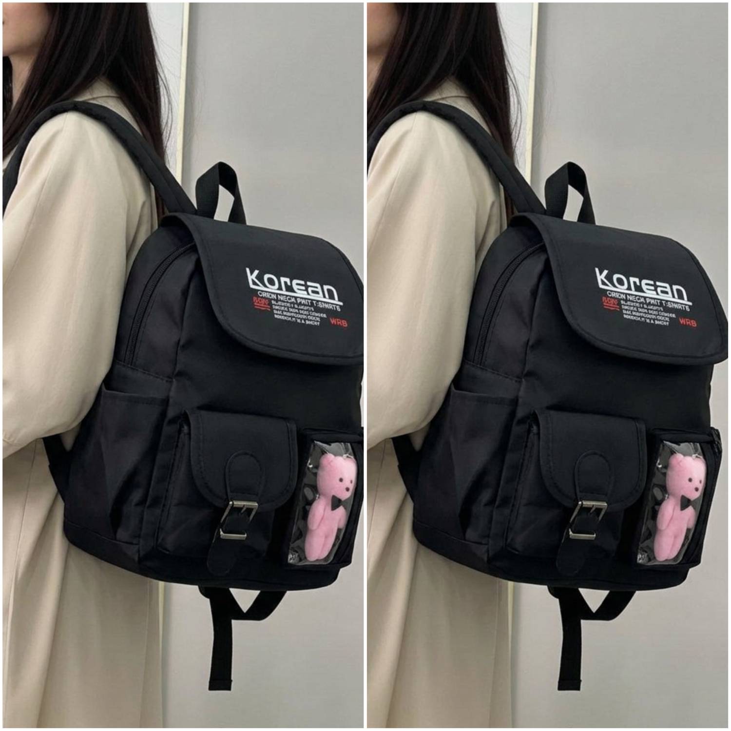 کوله پشتی عروسک دار جنس چرم مدلkorean