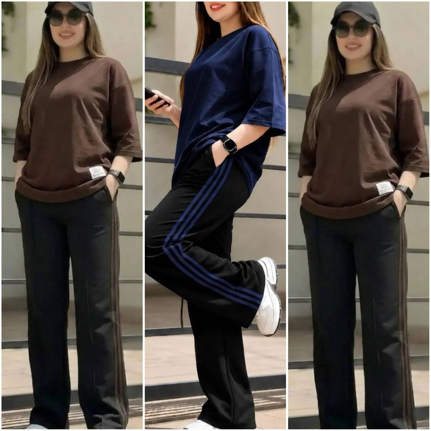 ست کاربردی تیشرت وشلوار زنانه مدل آراز