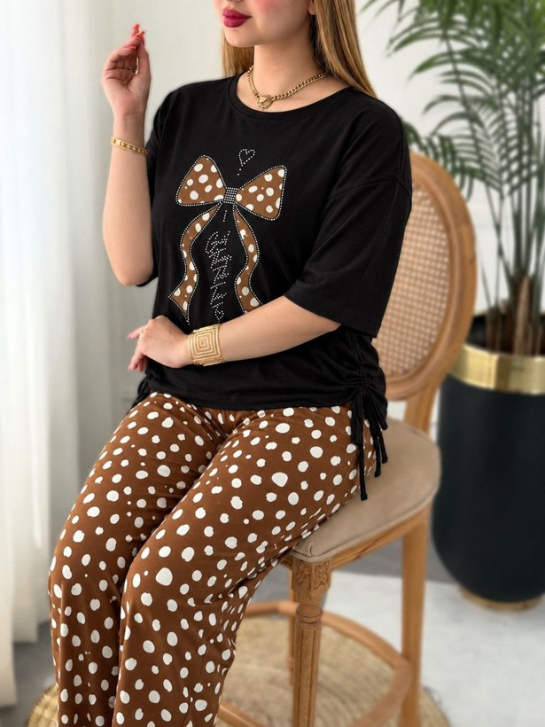 ست راحتی بلوزوشلوار راحتی زنانه مدل آهویی