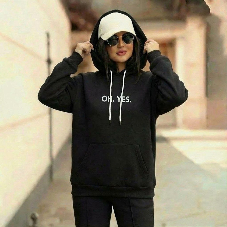 هودی زنانه جنس دورس توکرکی مدلOH, YES
